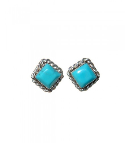 Stabilized Turquoise Earrings Original Zuni