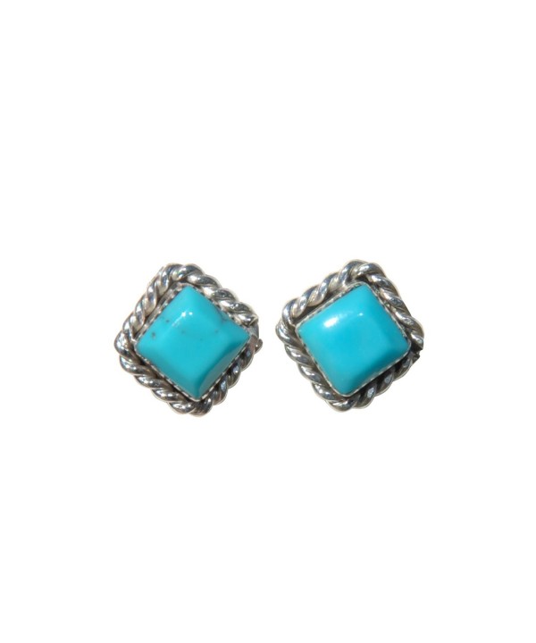 Stabilized Turquoise Earrings Original Zuni