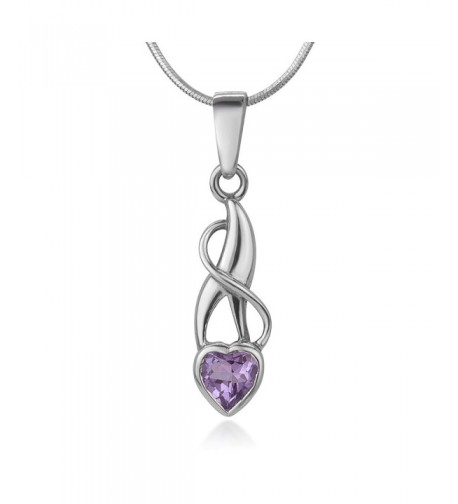 Sterling Amethyst Gemstone Endless Necklace