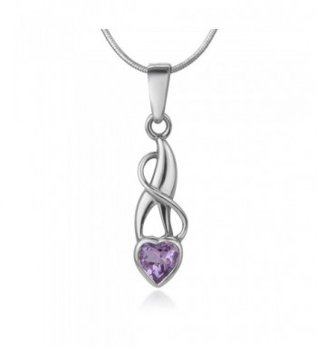 Sterling Amethyst Gemstone Endless Necklace