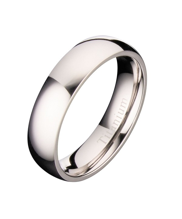 MJ Polished Titanium Wedding Comfort