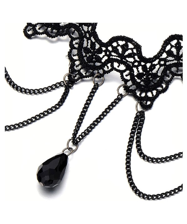 Gothic Ladies Necklace Teardrop Pendant