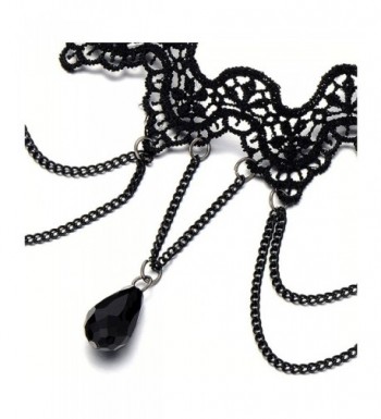 Gothic Ladies Necklace Teardrop Pendant