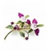 Multicolor Orchid Swarovski Crystal Flower