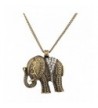 Lux Accessories Goldtone Elephant Necklace