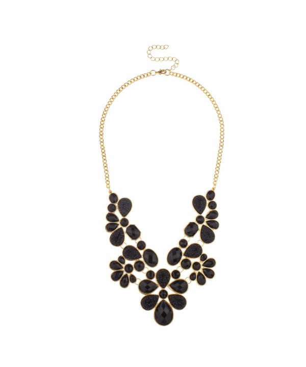 Lux Accessories Teardrop Statement Necklace