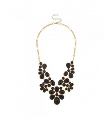 Lux Accessories Teardrop Statement Necklace