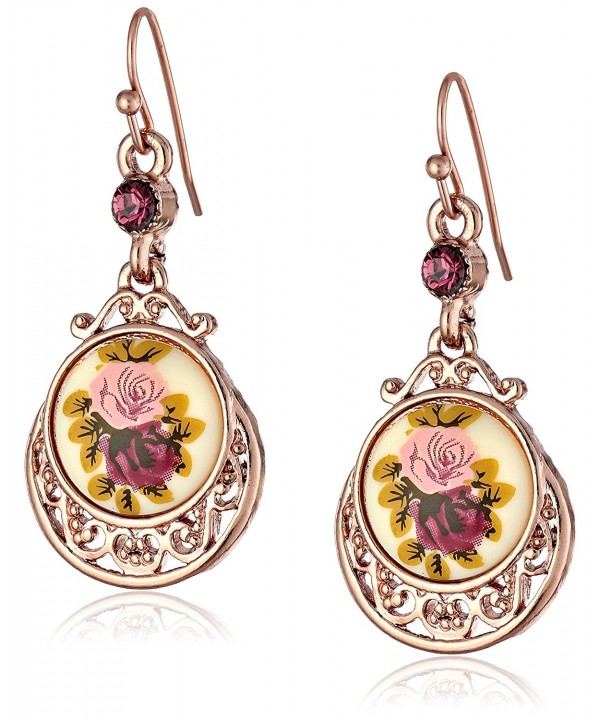 1928 Jewelry Flower Dangle Earrings