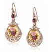 1928 Jewelry Flower Dangle Earrings
