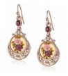 1928 Jewelry Flower Dangle Earrings