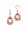 Mariell Blush Crystal Earrings Morganite