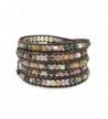 Multi layer Braided Leather Bracelet Multi color