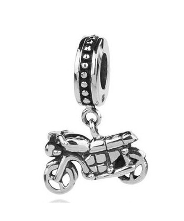 Sterling Silver Motorcycle Dangle Charm