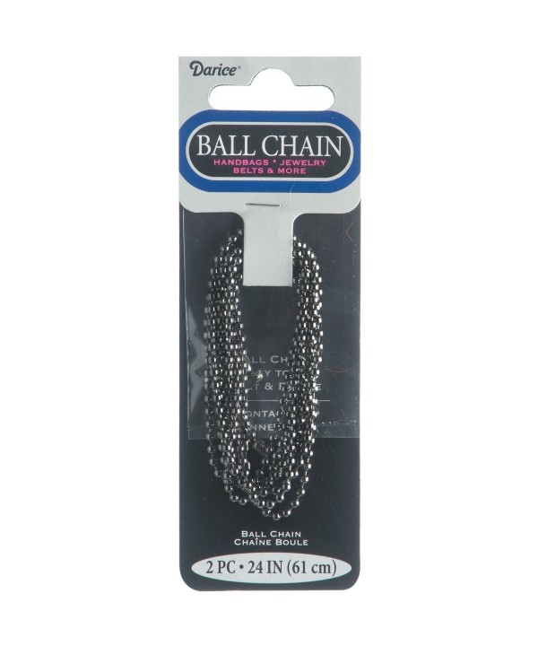 Ball Chain 2 4mmx24 2 Pkg Gunmetal Plated