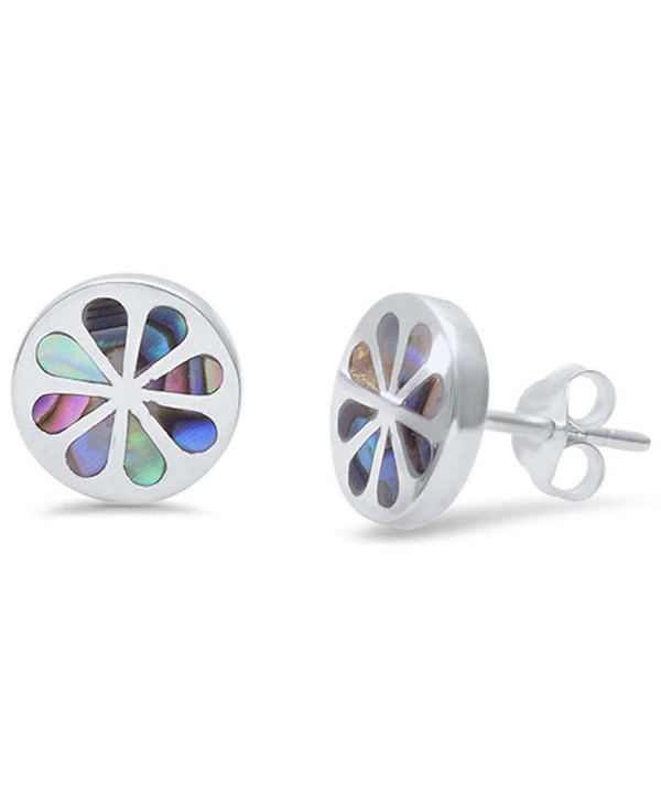 Earring Simulated Rainbow Sterling Earrings