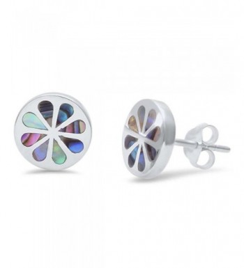 Earring Simulated Rainbow Sterling Earrings