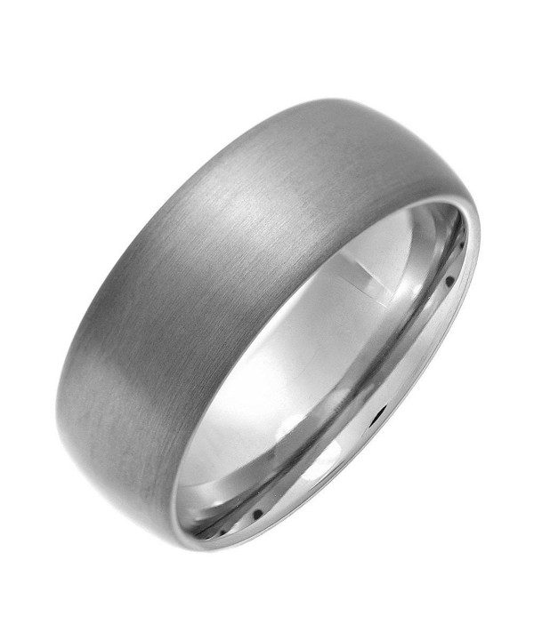 Brushed Titanium Womens Wedding Comfort