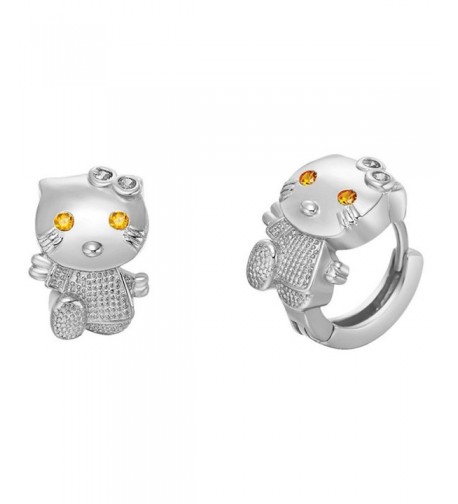 Uloveido Sterling Earrings Zirconia R564 Silver