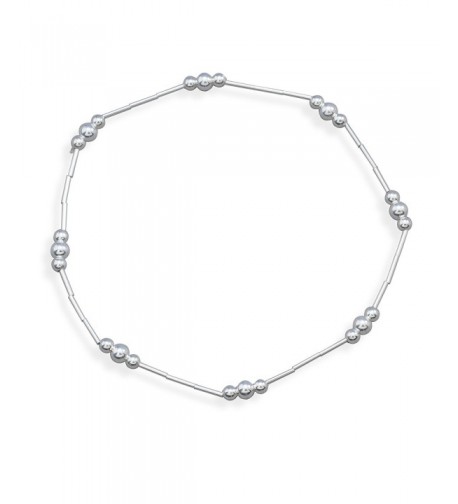 Anklet Stretch Liquid Polished Sterling