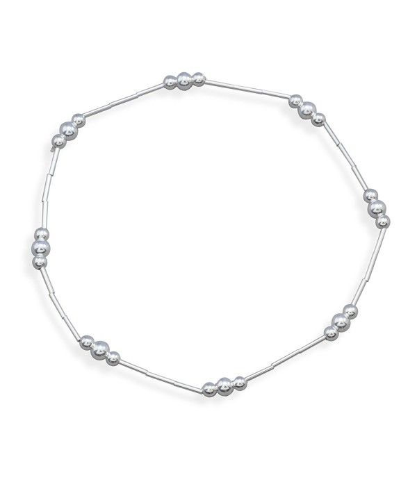 Anklet Stretch Liquid Polished Sterling