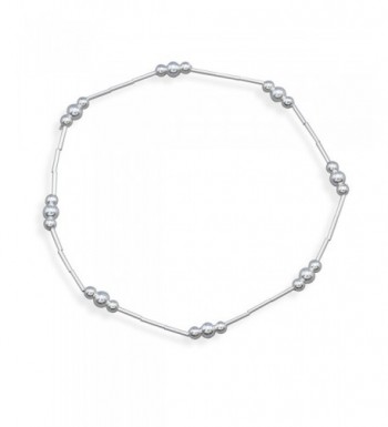 Anklet Stretch Liquid Polished Sterling