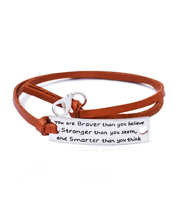 Resizable Leather Bracelet Stronger Inspiration