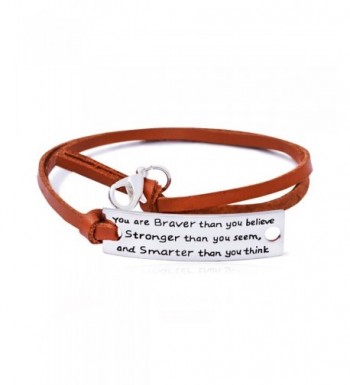 Resizable Leather Bracelet Stronger Inspiration