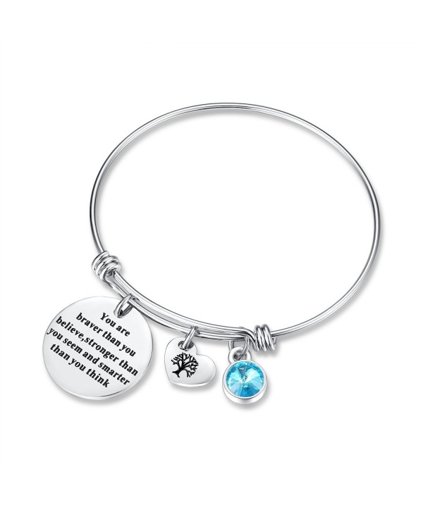 Birthstone Bracelet friendship christmas Aquamarine