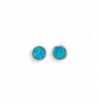 Synthetic Earrings Rhodium Sterling Silver