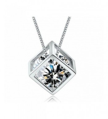 Shally Sterling Crystal Pendant Necklace