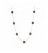 Cognac Silver Mother Pearl Necklace