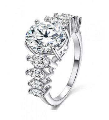 Exquisite Zirconia Rhodium Evening Cocktail Jewelry