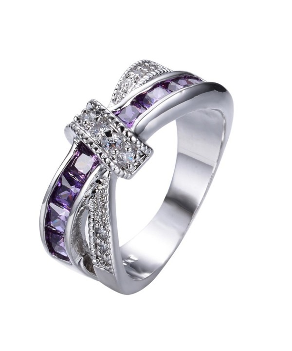 Rongxing Jewelry Amethyst Diamond Wedding