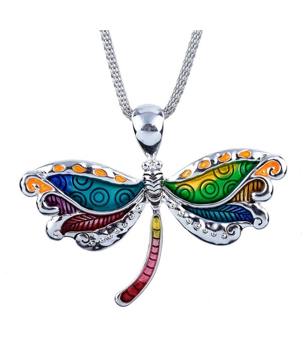DianaL Boutique Colorful Enameled Dragonfly