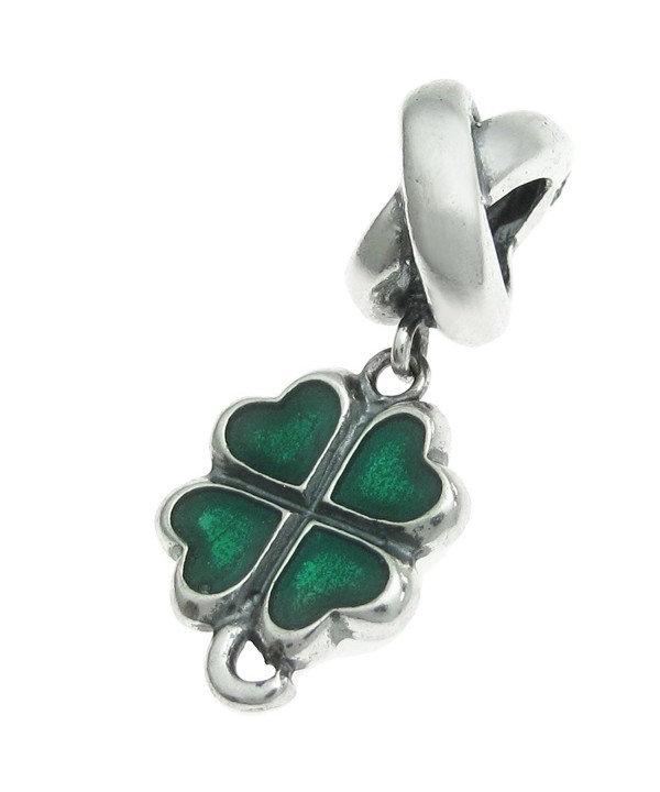 Sterling Silver Leaves Clover European