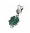 Sterling Silver Leaves Clover European