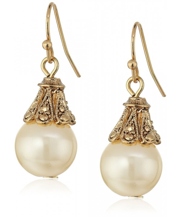 1928 Jewelry Gold Tone Simulated Earrings