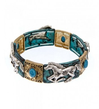 PammyJ Tri Tone Imitation Turquoise Bracelet