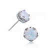 GEMSME Rhodium Zirconia Created Earrings