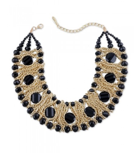 Jewelry Gold Plated Crystal Statement Necklaces