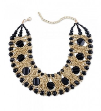 Jewelry Gold Plated Crystal Statement Necklaces