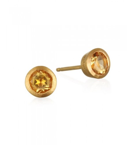 Satya Jewelry Citrine Plate Earrings