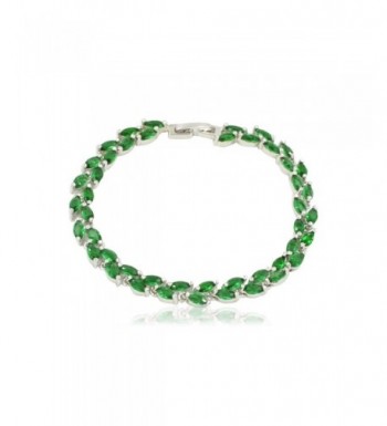 Olive Leaf Green Crystal Bracelet