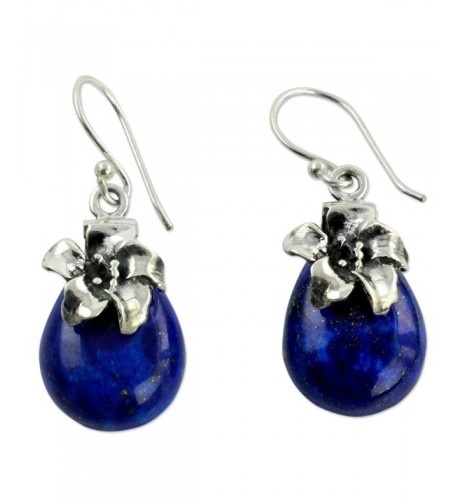 NOVICA Lazuli Sterling Silver Earrings