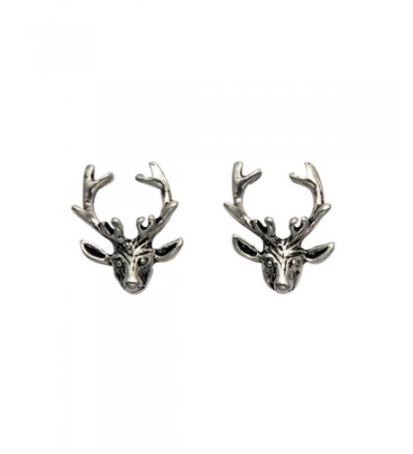 Sterling Silver Deer Antlers Earrings