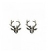 Sterling Silver Deer Antlers Earrings