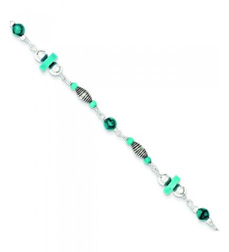 Sterling Silver Turquoise Anklet Bracelet