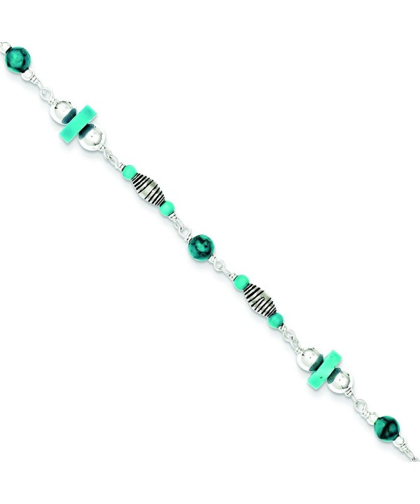 Sterling Silver Turquoise Anklet Bracelet