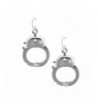 Spinningdaisy Silver Functional Handcuff Earrings