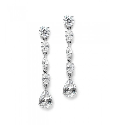 Mariell Gorgeous Mix Shape Zirconia Earrings